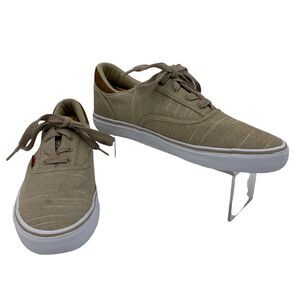 Levi's Sneakers Men's Size 10 Beige Textile Canvas Low Top Casual Skate Shoes
